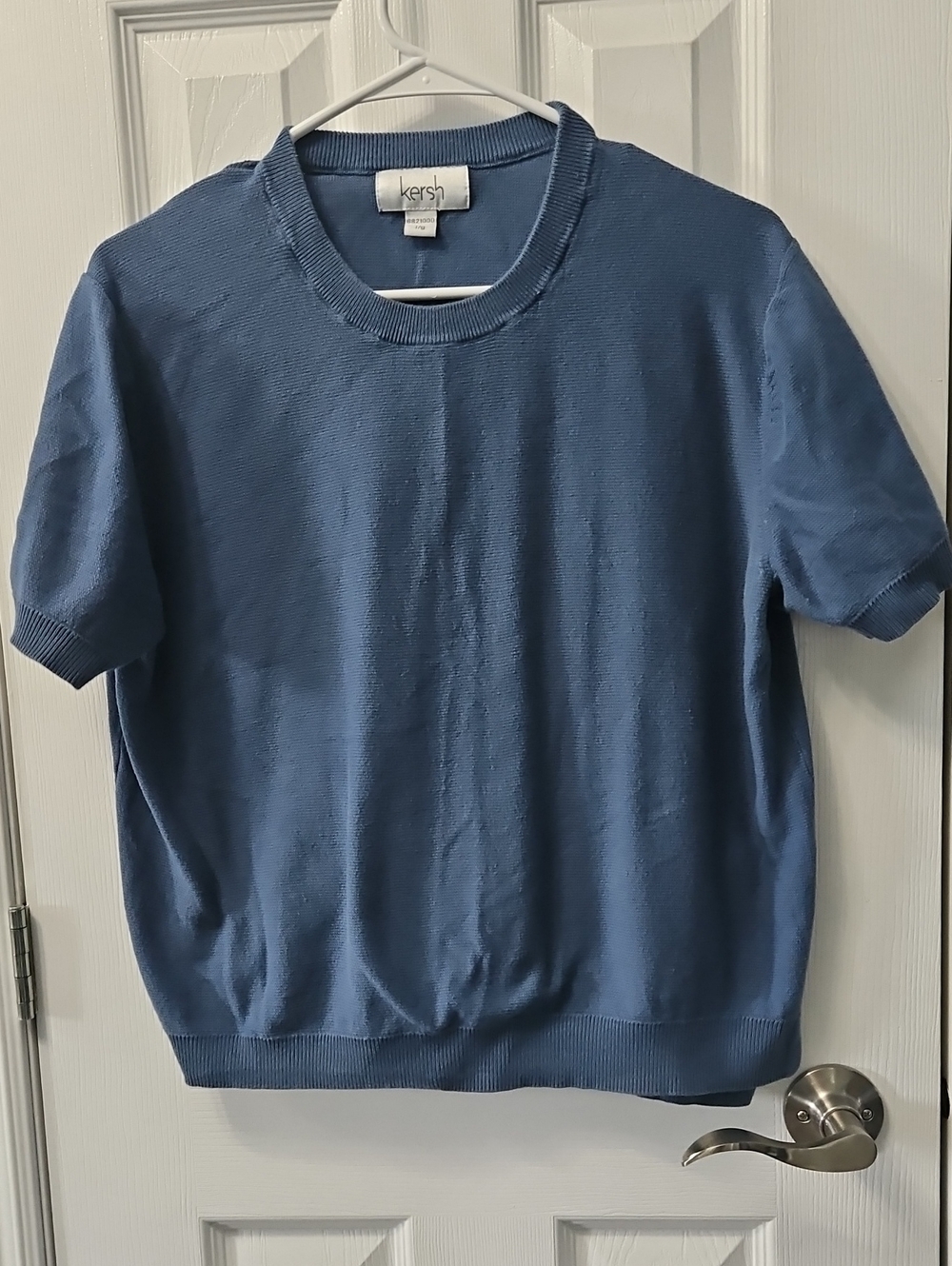 Kersh Knit Top Size Large Blue Color